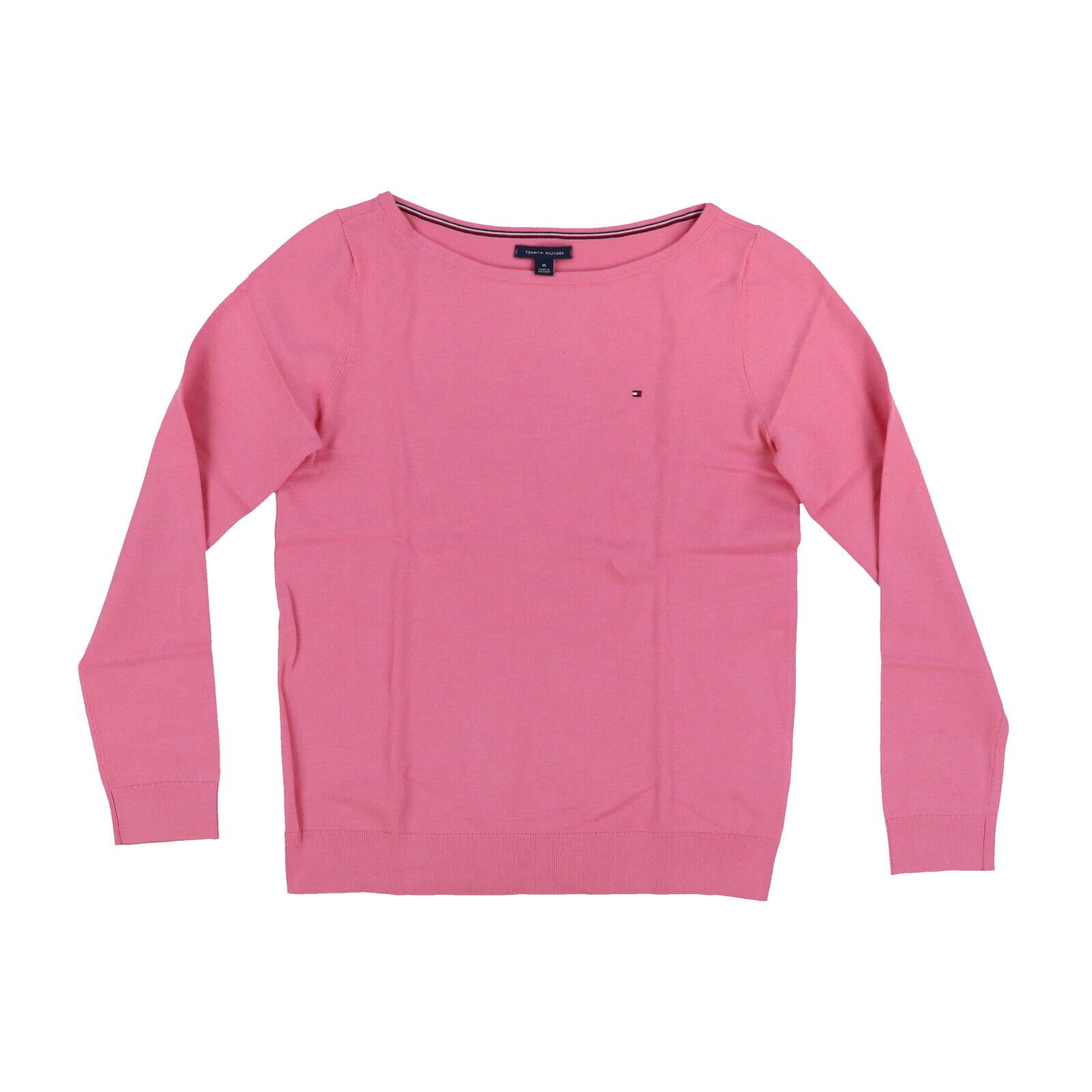 Tommy Hilfiger Women's Sweater Lightweight Boatneck Pullover Outerwear Flag Logo - Picture 10 of 12