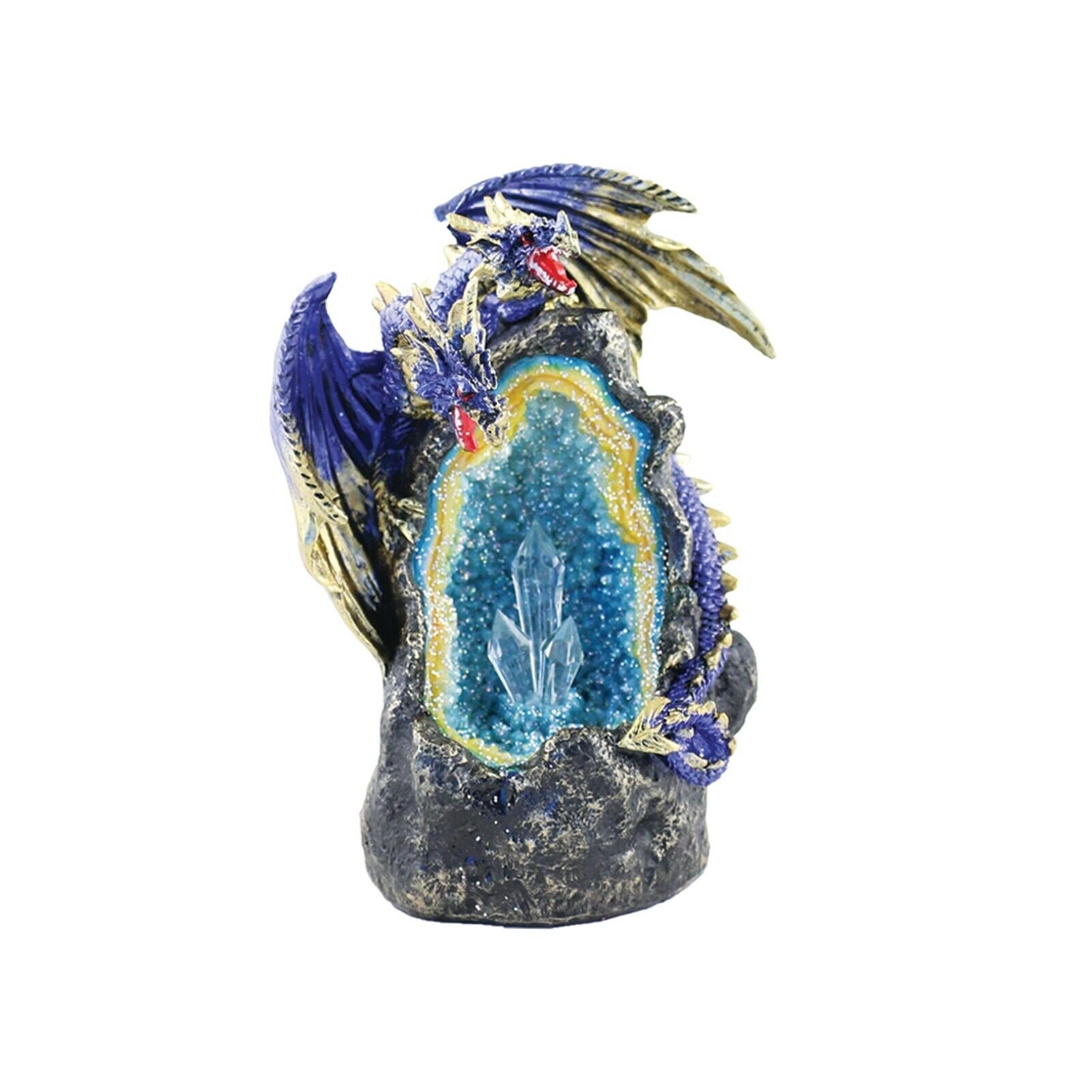 Dragon Backflow Incense Burner with LED | 7" | in Red Blue | Crystal Cave Decor - Picture 3 of 3