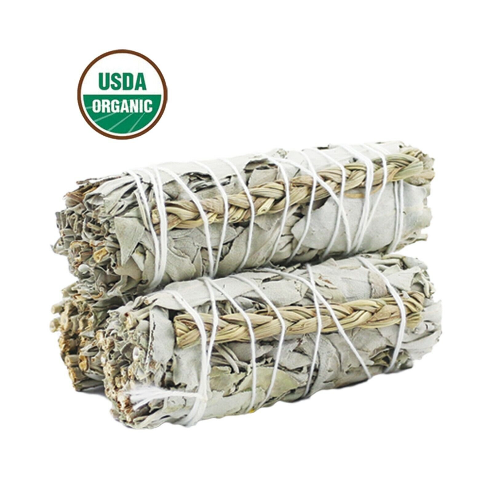 3 Pack Mixed White Sage Smudge Sticks USDA Organic Set with Smudging Guide 4" - Picture 8 of 9
