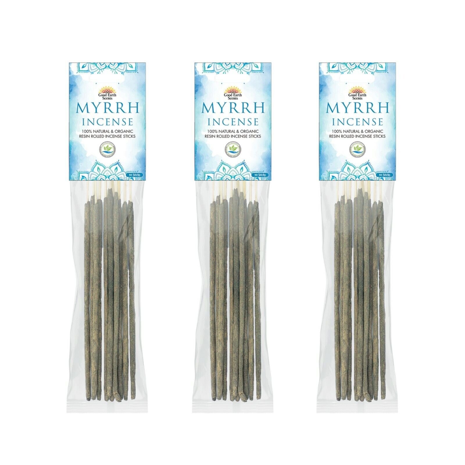 Set of 3 100% Natural and Organic Resin Rolled Incense Sticks | 3 Variety Scents - Picture 6 of 11