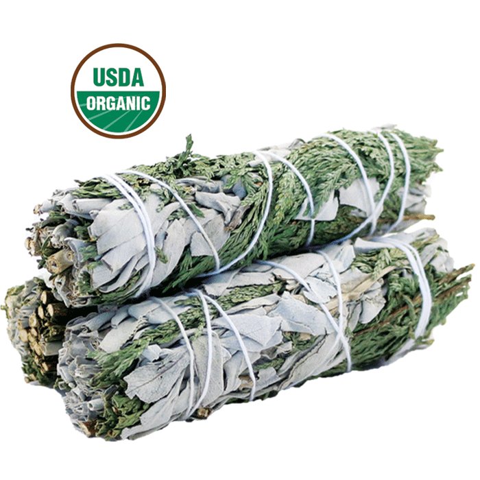 3 Pack Mixed White Sage Smudge Sticks USDA Organic Set with Smudging Guide 4" - Picture 3 of 9
