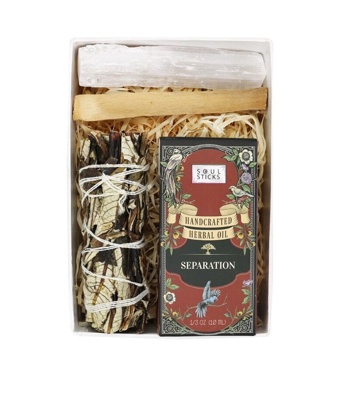 Intention Manifest Kit Gift Set with Sage Spell Oil Palo Santo Selenite Wand - Picture 6 of 23