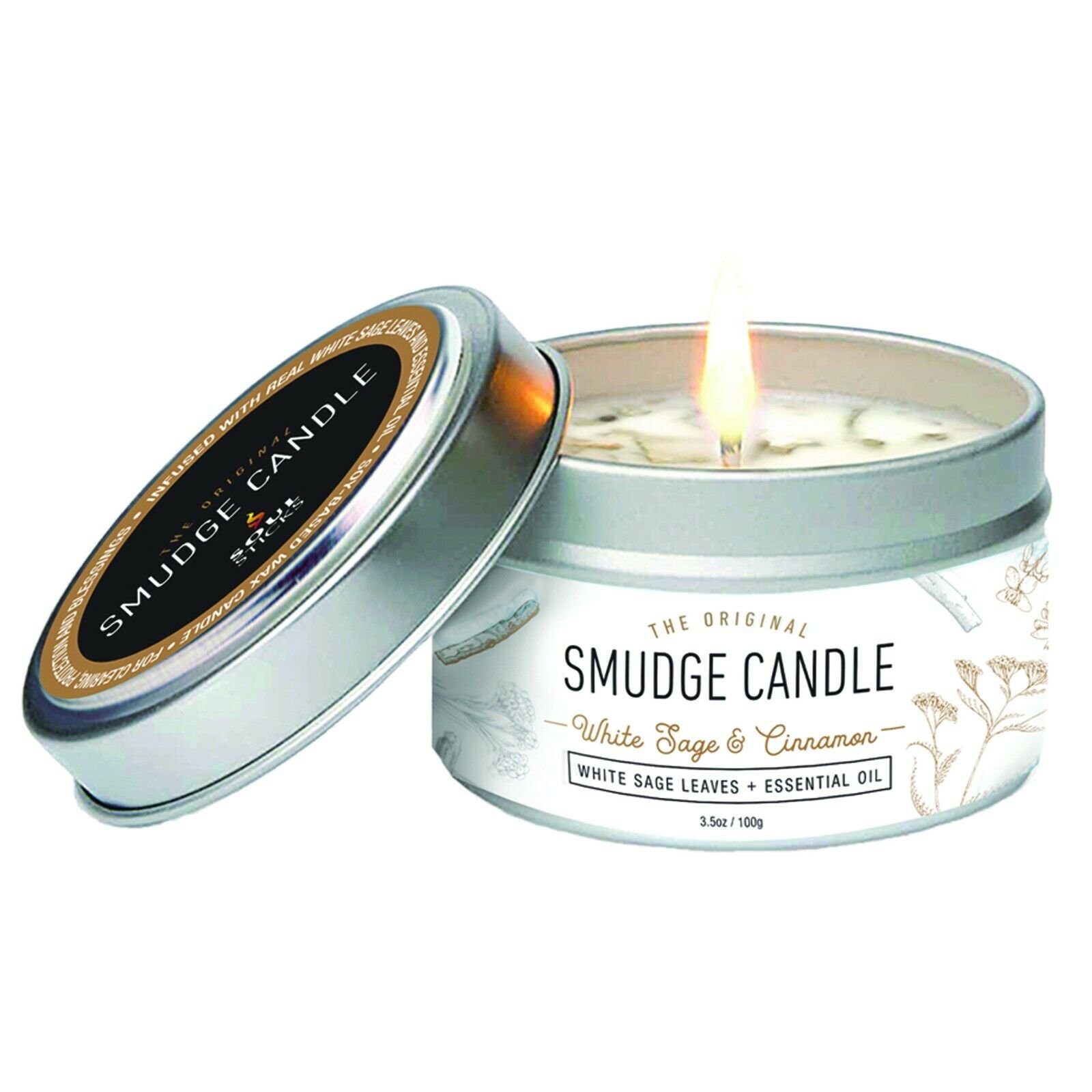 White Sage Smudge Candle for Cleansing House Meditation Healing Aromatherapy - Afbeelding 8 van 13