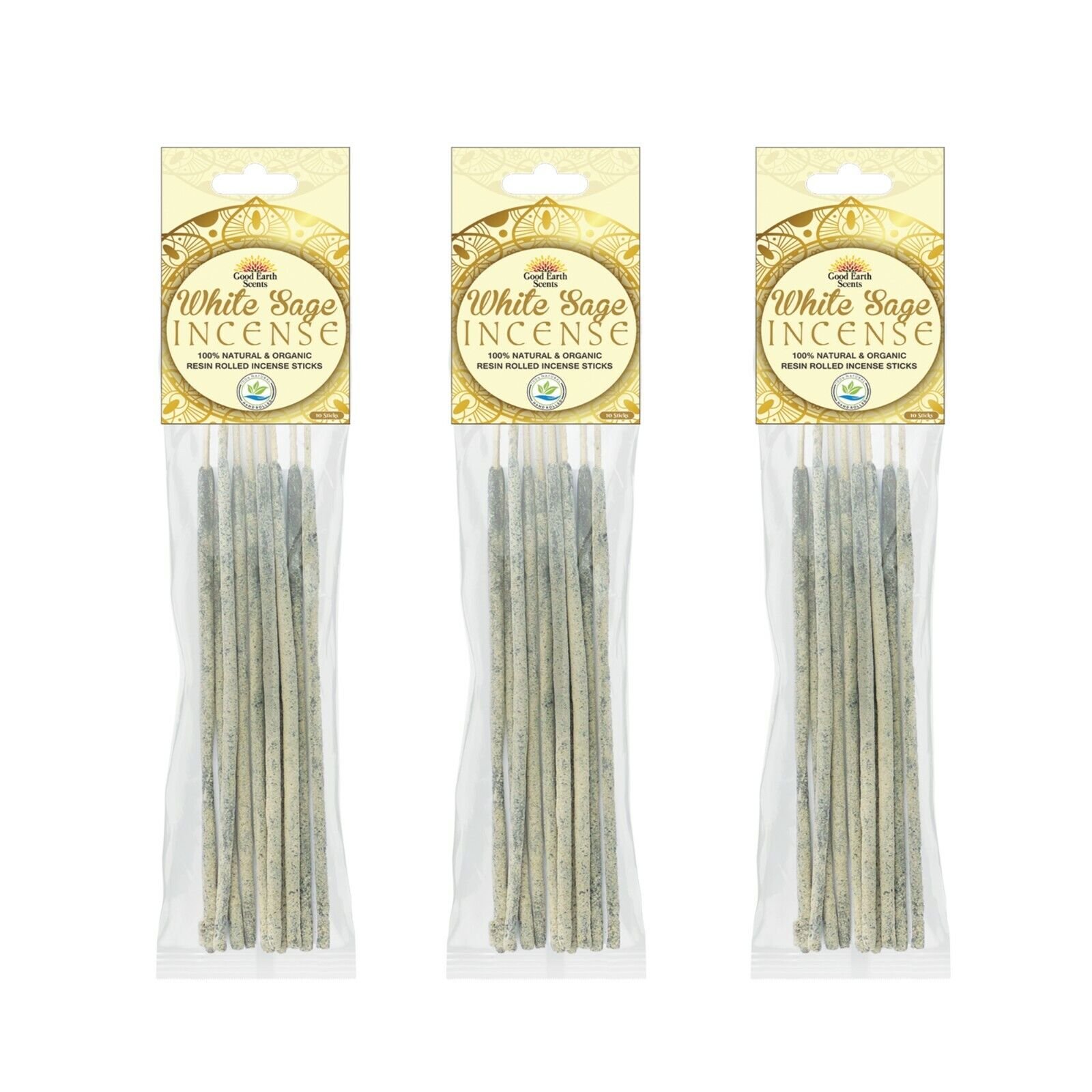 Set of 3 100% Natural and Organic Resin Rolled Incense Sticks | 3 Variety Scents - Picture 8 of 11