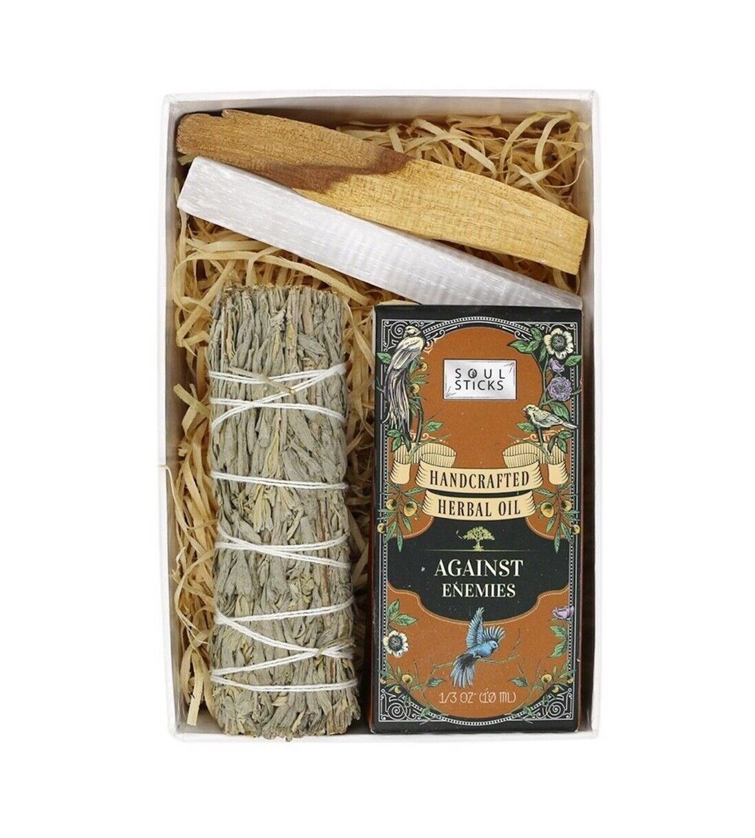 Intention Manifest Kit Gift Set with Sage Spell Oil Palo Santo Selenite Wand - Picture 9 of 23