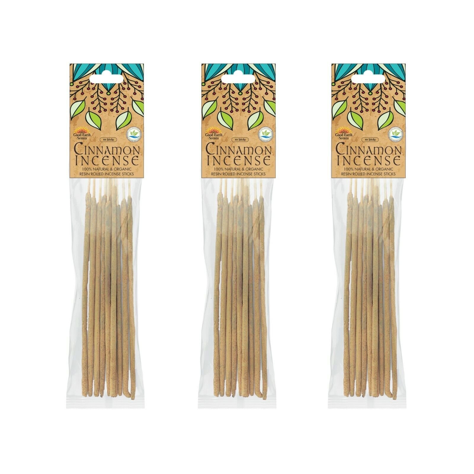 Set of 3 100% Natural and Organic Resin Rolled Incense Sticks | 3 Variety Scents - Picture 11 of 11
