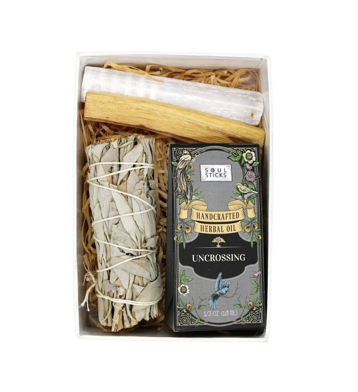 Intention Manifest Kit Gift Set with Sage Spell Oil Palo Santo Selenite Wand - Picture 7 of 23