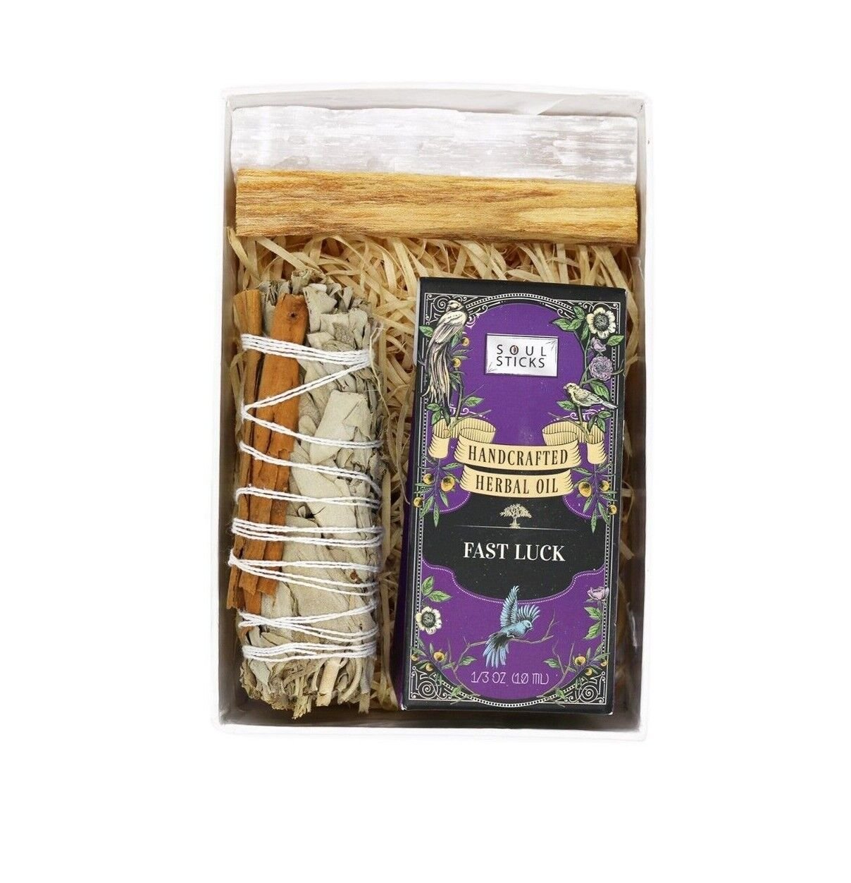 Intention Manifest Kit Gift Set with Sage Spell Oil Palo Santo Selenite Wand - Picture 17 of 23