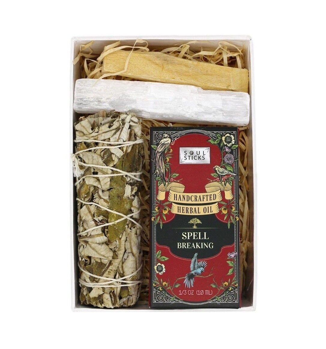Intention Manifest Kit Gift Set with Sage Spell Oil Palo Santo Selenite Wand - Picture 8 of 23