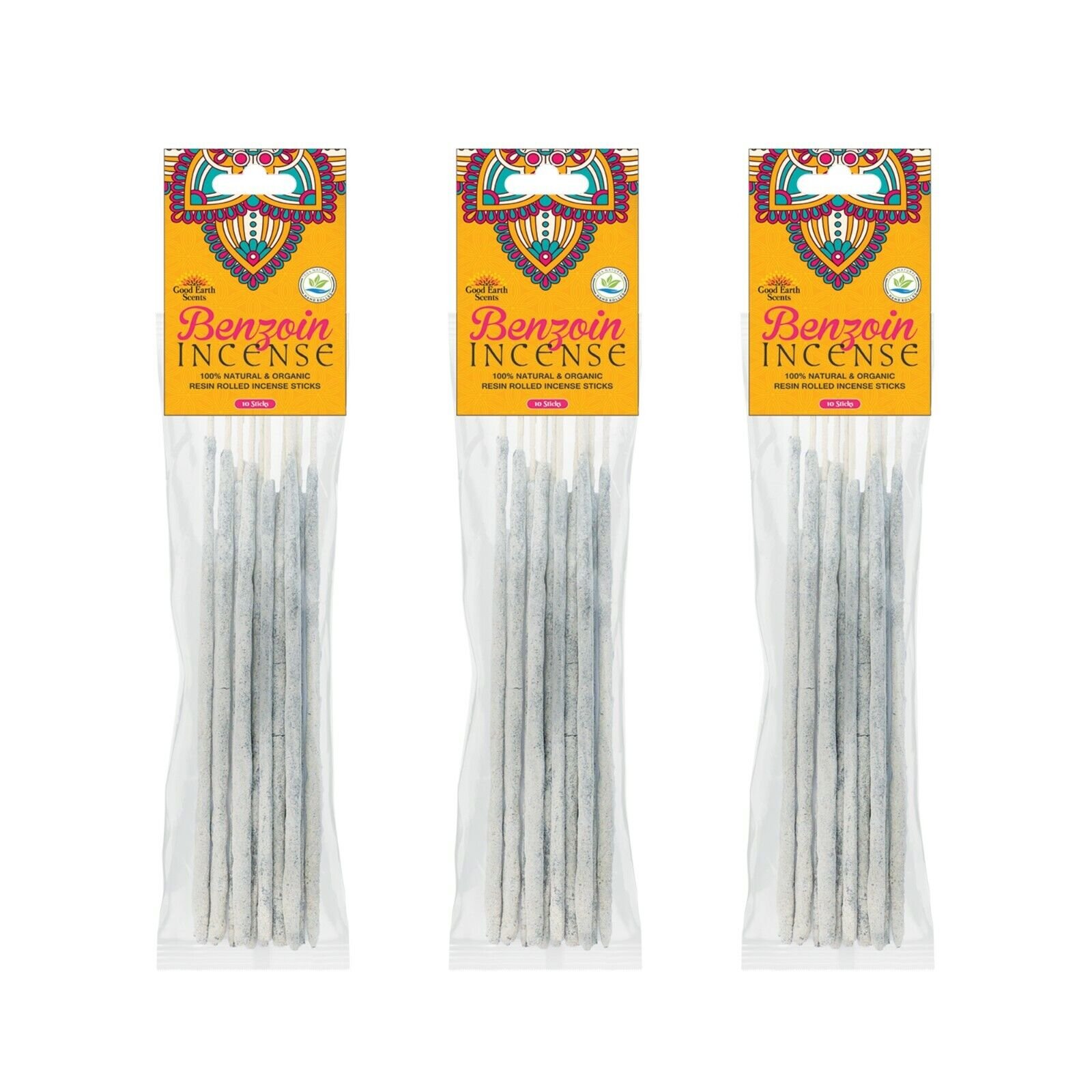 Set of 3 100% Natural and Organic Resin Rolled Incense Sticks | 3 Variety Scents - Picture 5 of 11