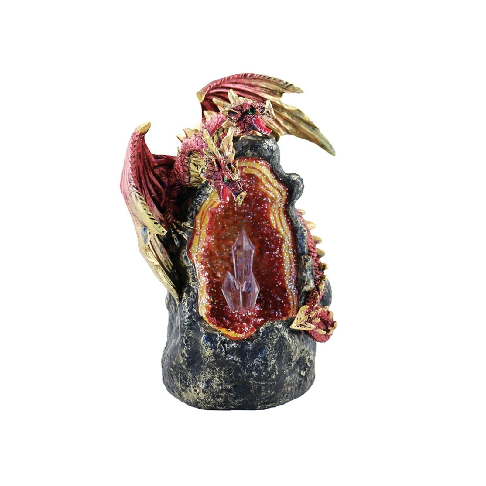 Dragon Backflow Incense Burner with LED | 7" | in Red Blue | Crystal Cave Decor - Bild 2 von 3