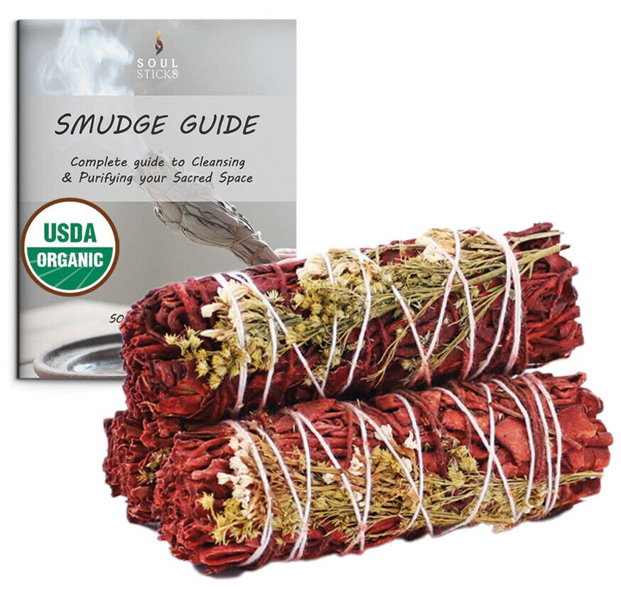3er-Pack Drachenblutsalbei mit Blumen Salbei Fleck Sticks USDA Bio Set 4" - Bild 4 von 8