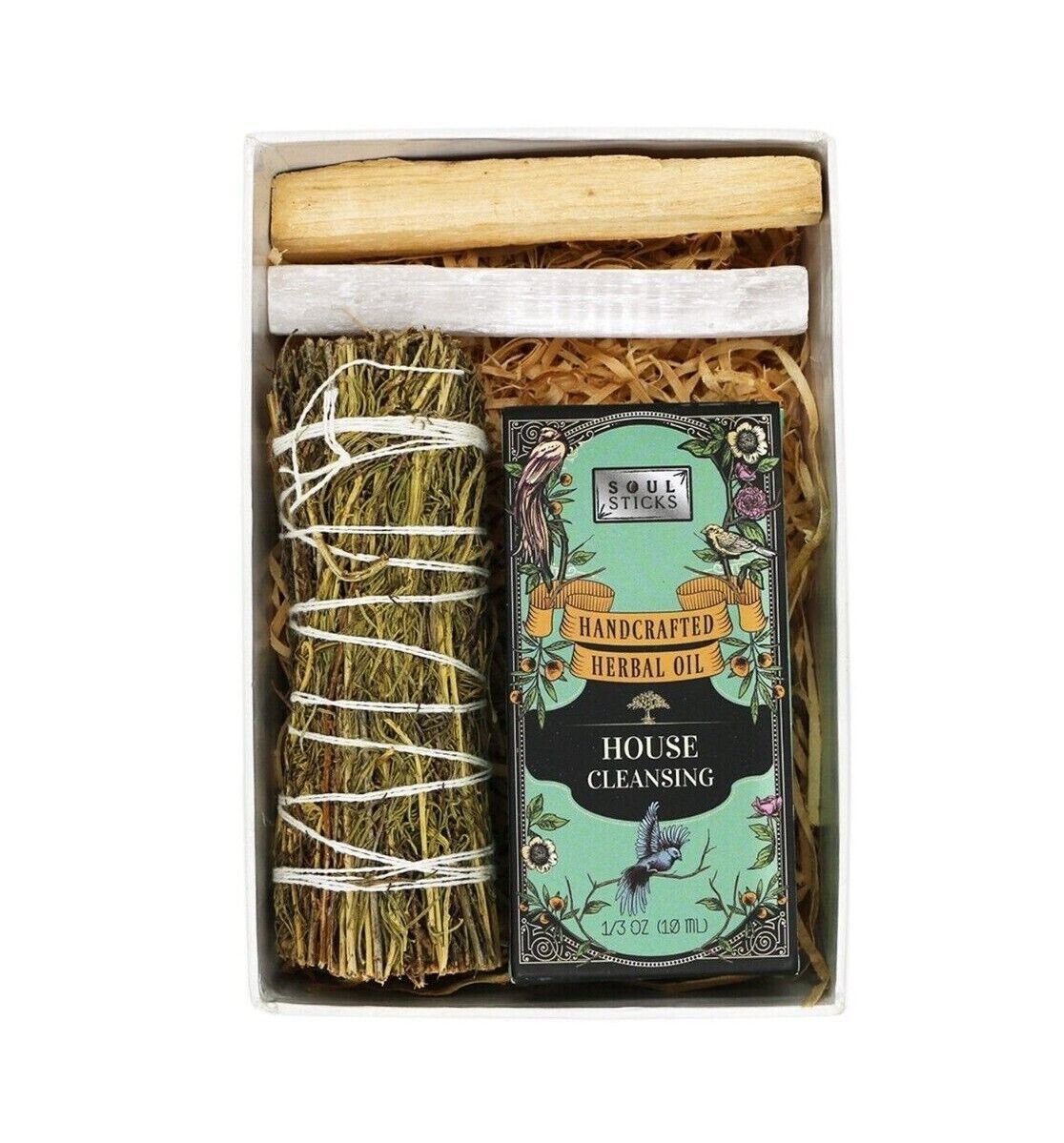 Intention Manifest Kit Gift Set with Sage Spell Oil Palo Santo Selenite Wand - Picture 10 of 23