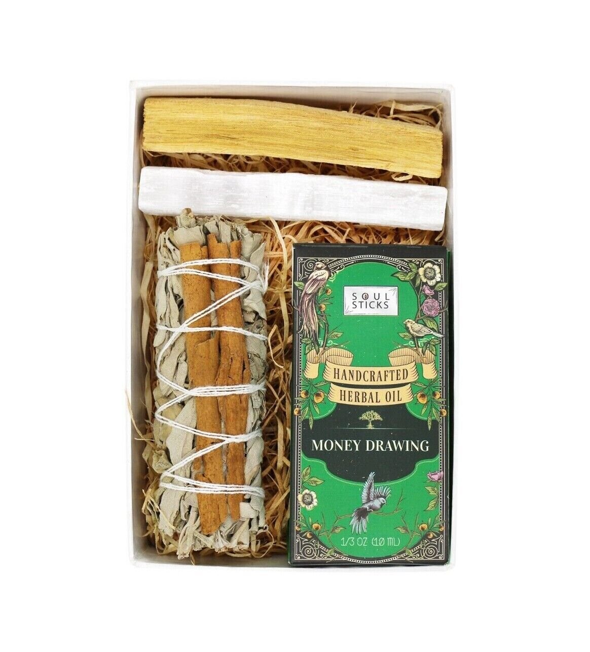 Intention Manifest Kit Gift Set with Sage Spell Oil Palo Santo Selenite Wand - Picture 14 of 23