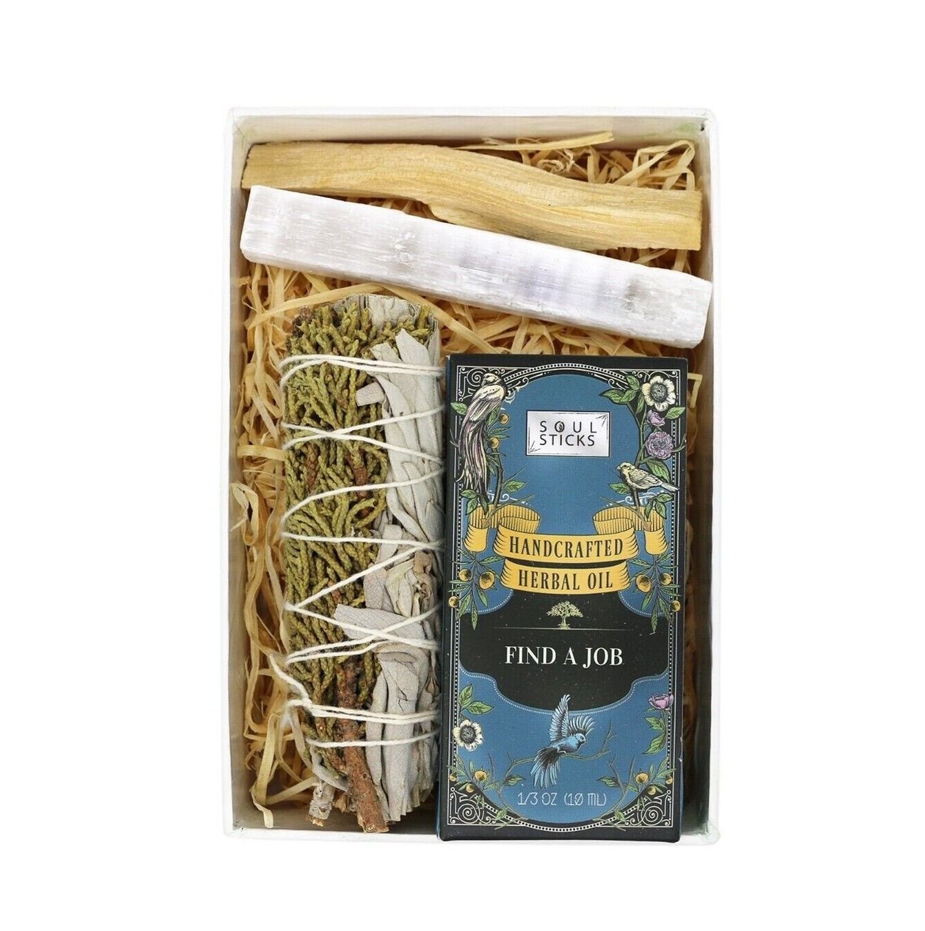 Intention Manifest Kit Gift Set with Sage Spell Oil Palo Santo Selenite Wand - Picture 21 of 23