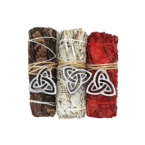 SEELENSTÄBCHEN 4 Zoll 3er Pack Sorte Charm Salbei Smudge Stick Set mit Verschmieren... - Bild 7 von 7