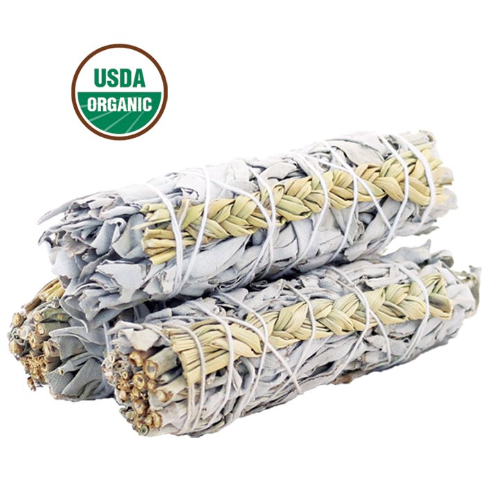Paquete de 3 paquetes mixtos de palos de mancha de salvia blanca USDA orgánicos con guía de manchas - Imagen 14 de 15