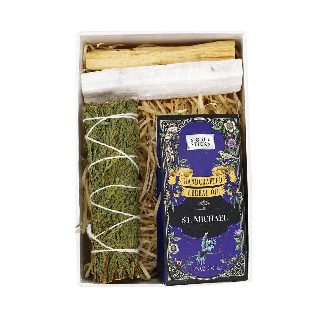 Intention Manifest Kit Gift Set with Sage Spell Oil Palo Santo Selenite Wand - Picture 13 of 23