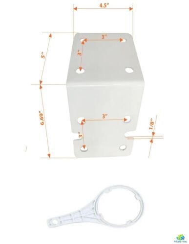 Soporte de carcasa para carcasas de filtro y llave de carcasa azul grande de 10"" y 20 - Imagen 5 de 8