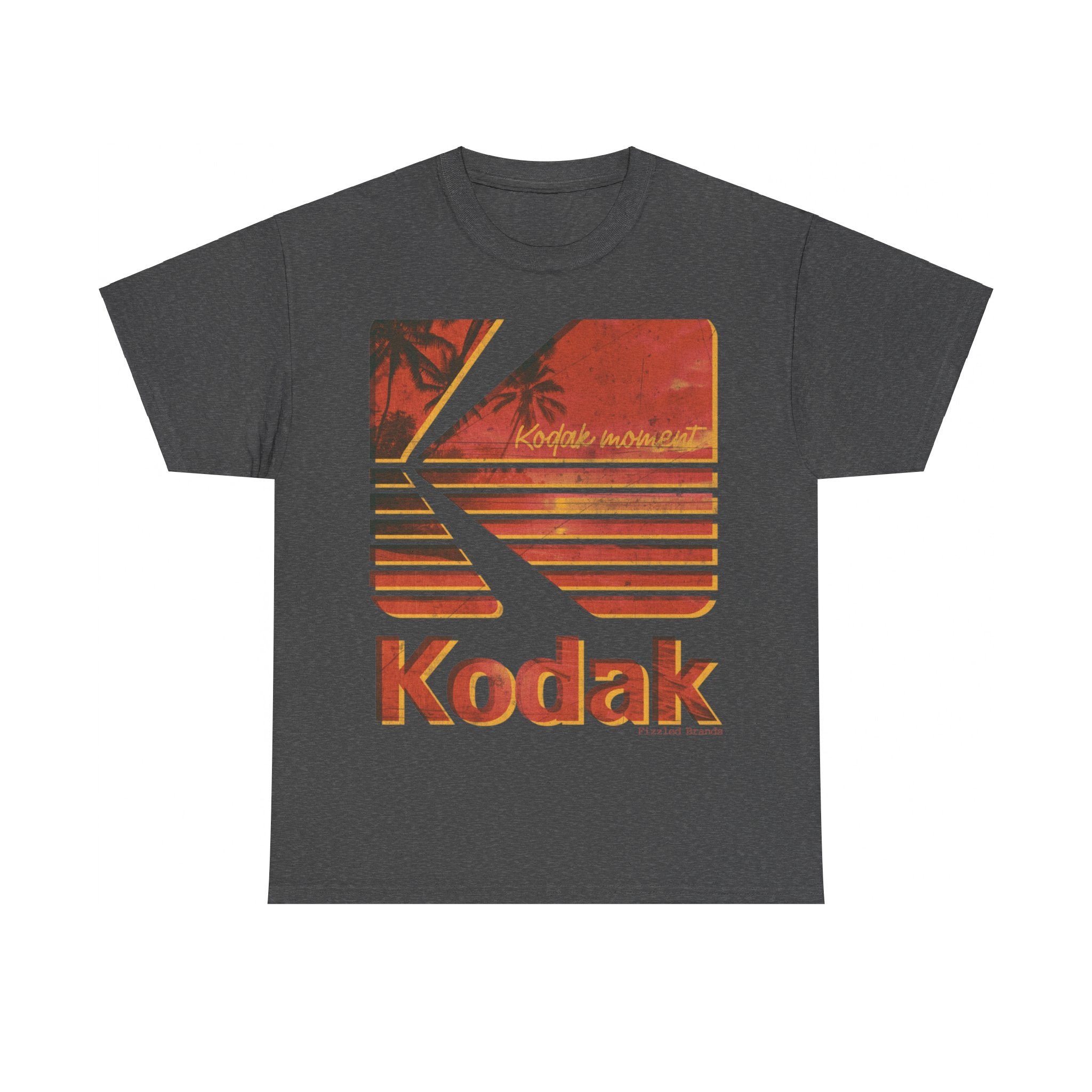 ★KODAK★ Graphic Ringer Short Sleeve T-shirt NAVY Kodak Apparel Unisex Colorkins Heavy Cotton Short Sleeve Tee