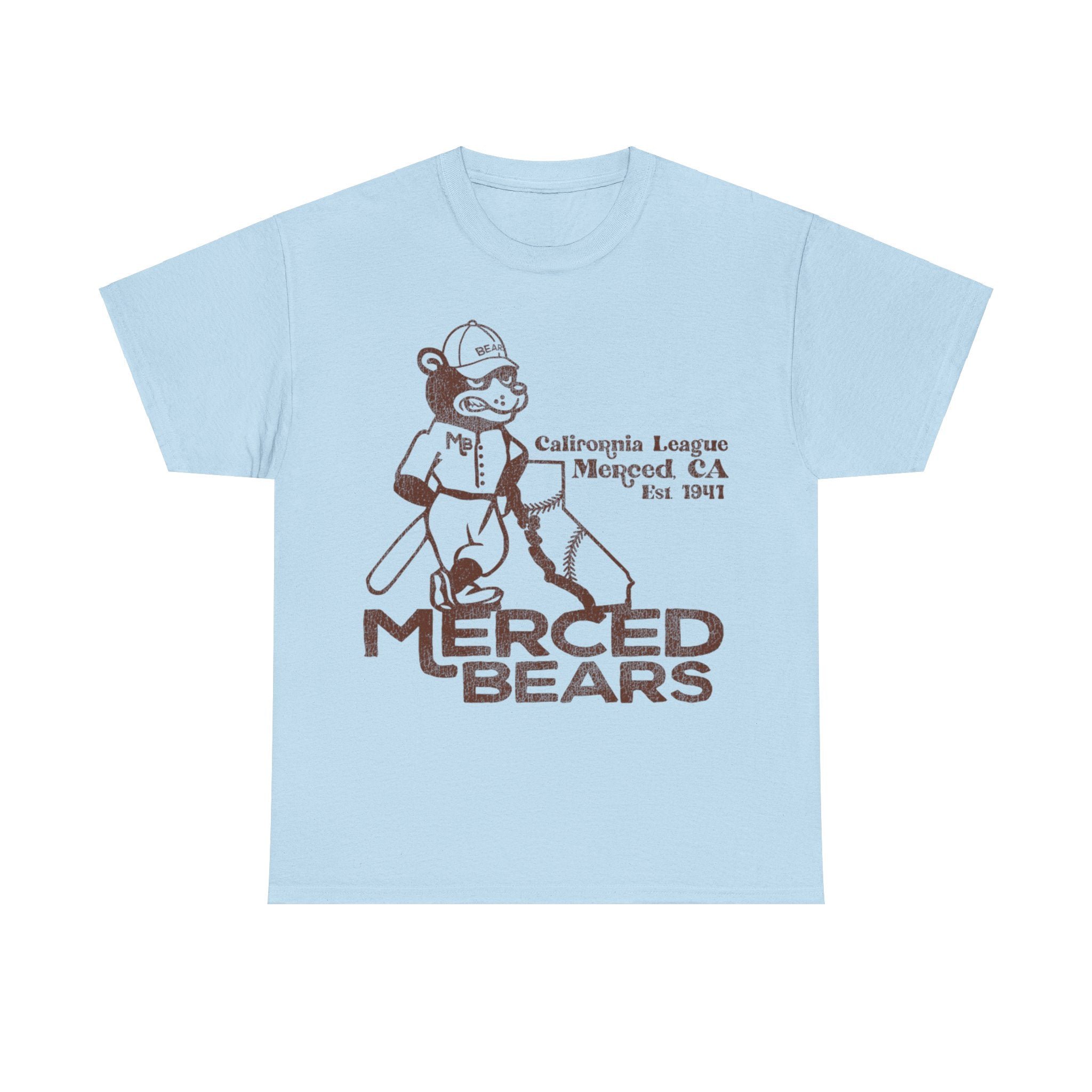 Merced Bears Nostalgic Retro Baseball Team T-shirt