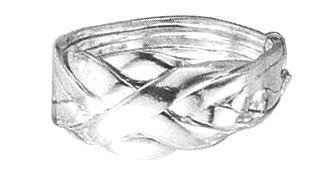 STERLING SILVER HIGH POLISH SIX BAND PUZZLE RING SIZE 5 [Jewelry]