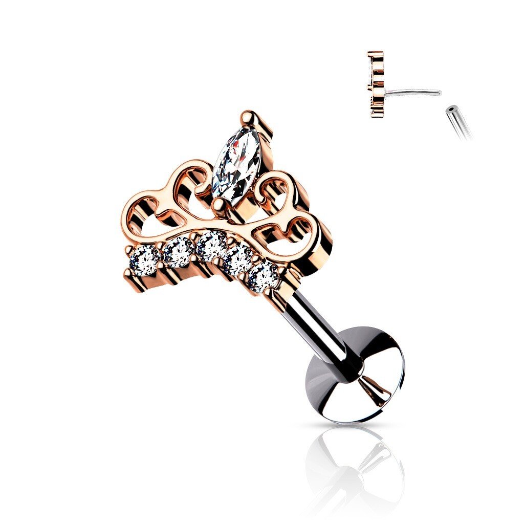 Cartilage Daith Tragus Helix Crown Tiara Ear Studs Earring Piercing Labret - Picture 5 of 6