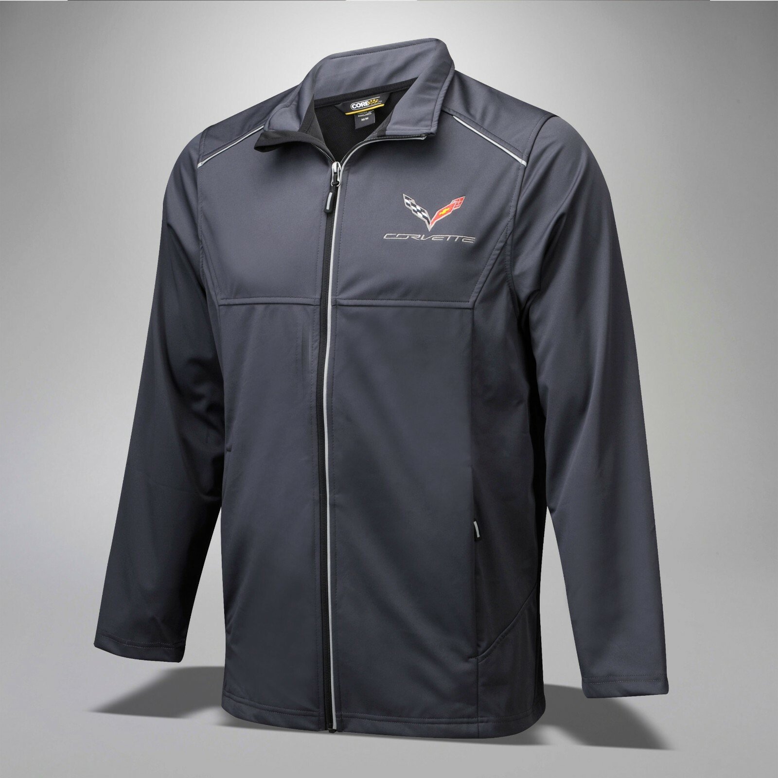 2014-2019 Corvette C7 Men' Lite 3 Layer Full Zip Jacket w/ Logo & Script 637693 - Picture 3 of 3