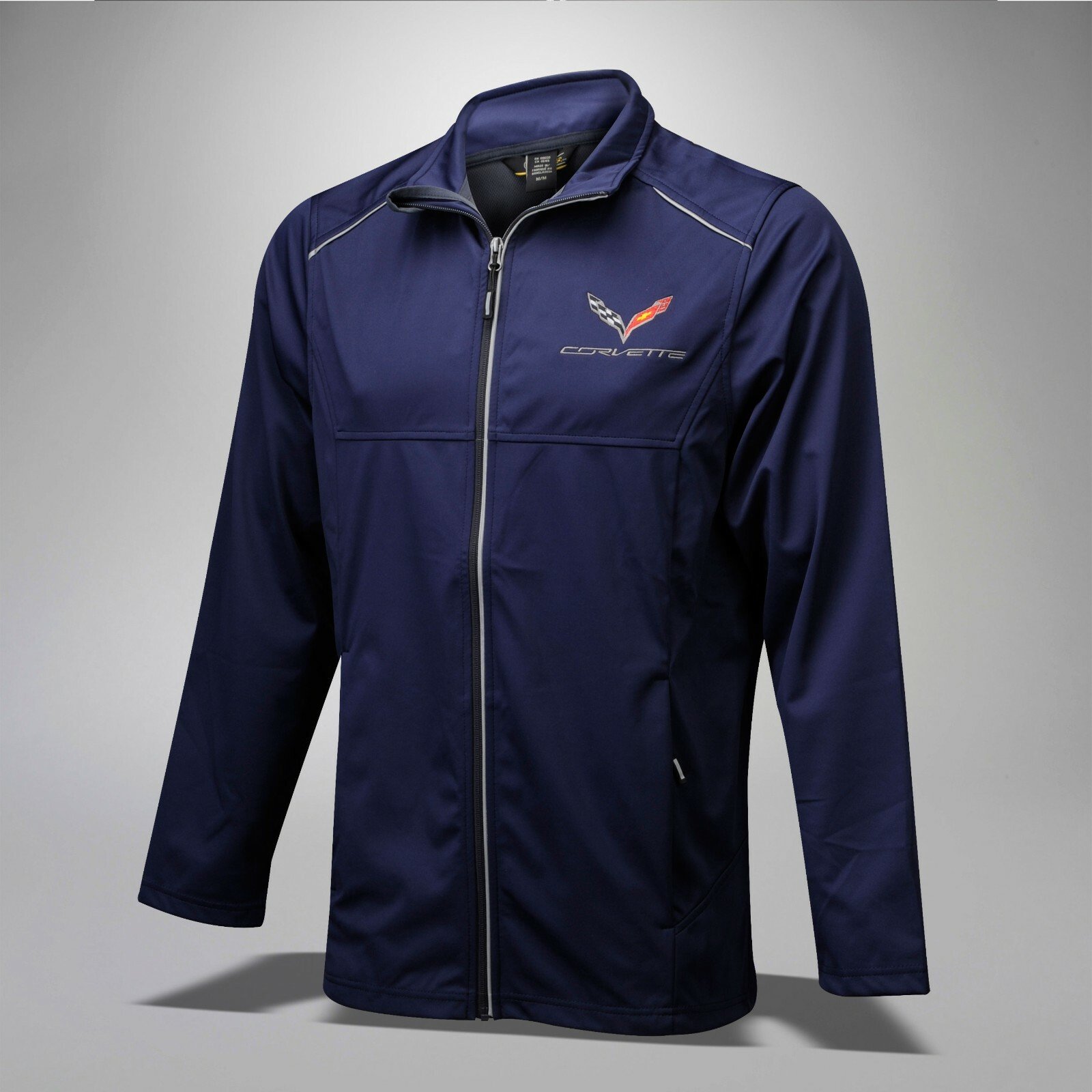 2014-2019 Corvette C7 Men' Lite 3 Layer Full Zip Jacket w/ Logo & Script 637693 - Picture 2 of 3