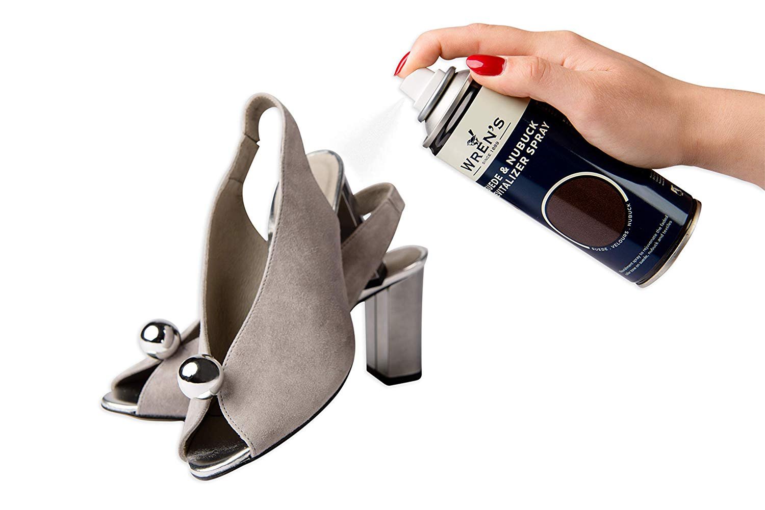 Suede Velours Renovating Spray, Nourishment Shoe Boot Spray to