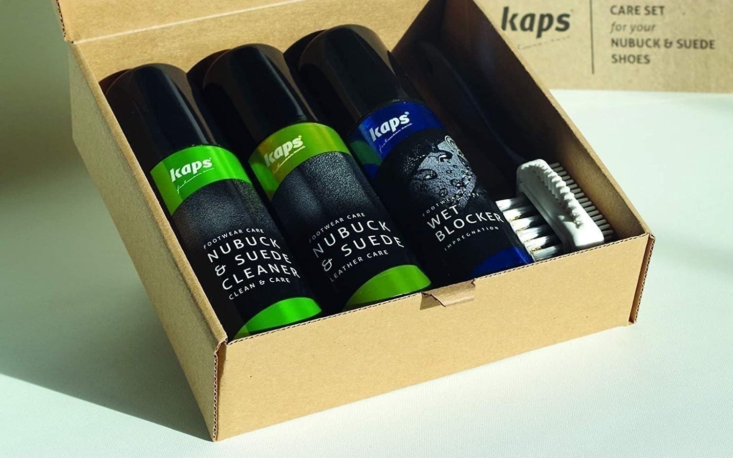 Kit completo de limpieza y cuidado de zapatos, juego de cuidado de zapatos para botas de nobuck y gamuza... - Imagen 3 de 6