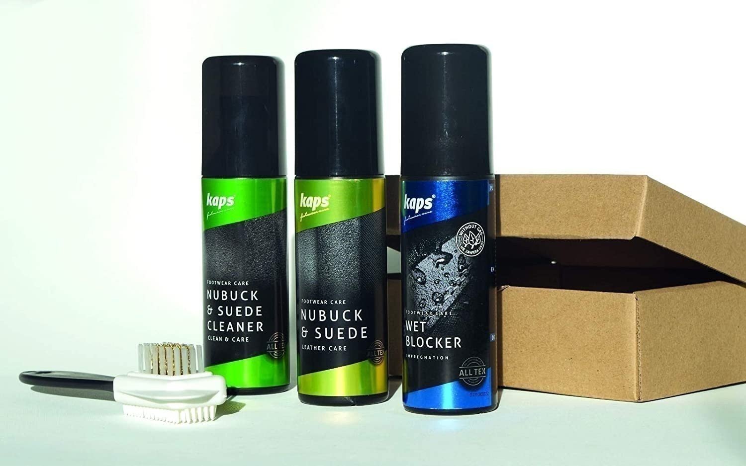 Kit completo de limpieza y cuidado de zapatos, juego de cuidado de zapatos para botas de nobuck y gamuza... - Imagen 5 de 6