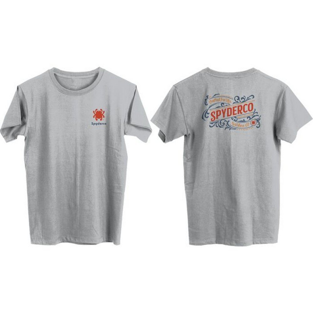 Spyderco Western T-Shirt Gray Cotton Construction