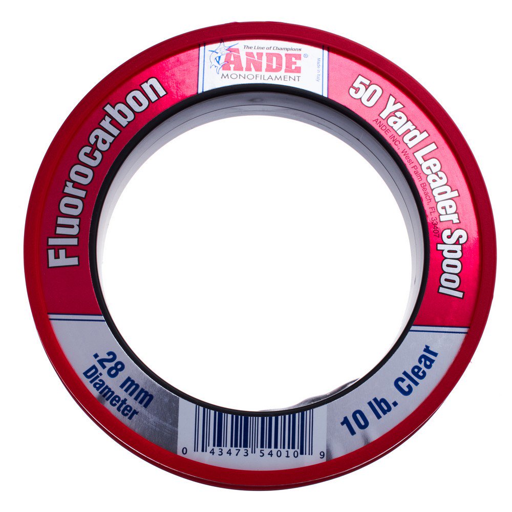 Ande 100% Fluorocarbon Leader Line 50 Yard Spool Clear