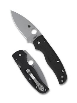 Spyderco Shaman Compression Lock Folding Knife Black FRN Handle - C229PBK