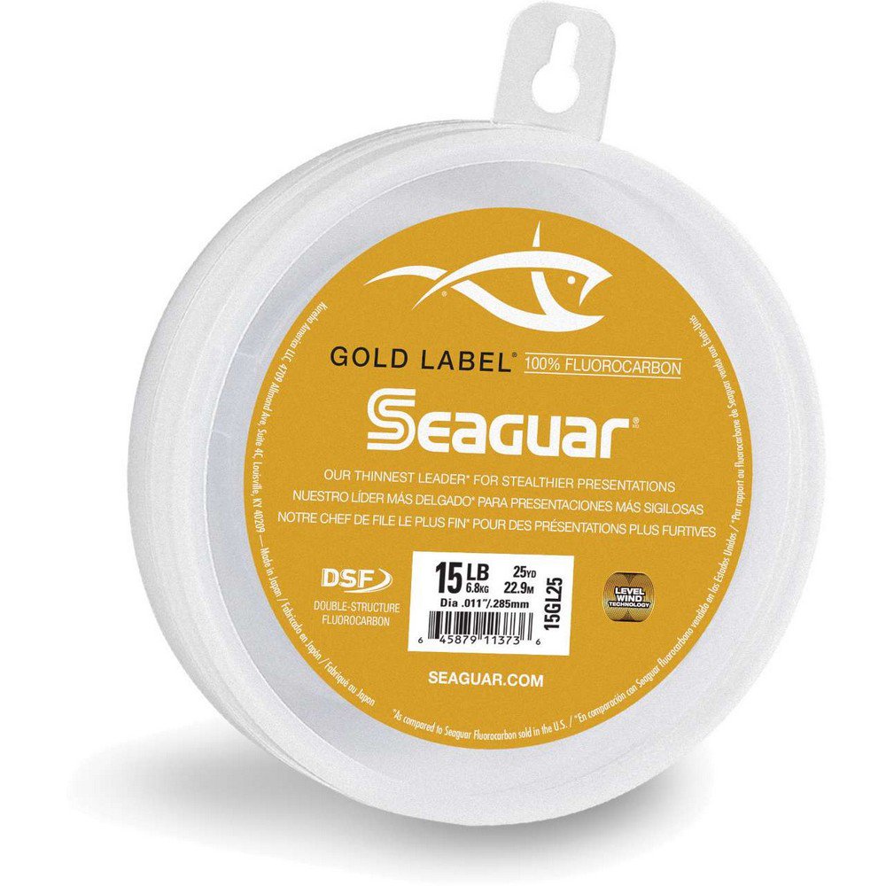 Seaguar Saltwater Gold Label 100% Fluorocarbon 25 Yd Leader Line Clear