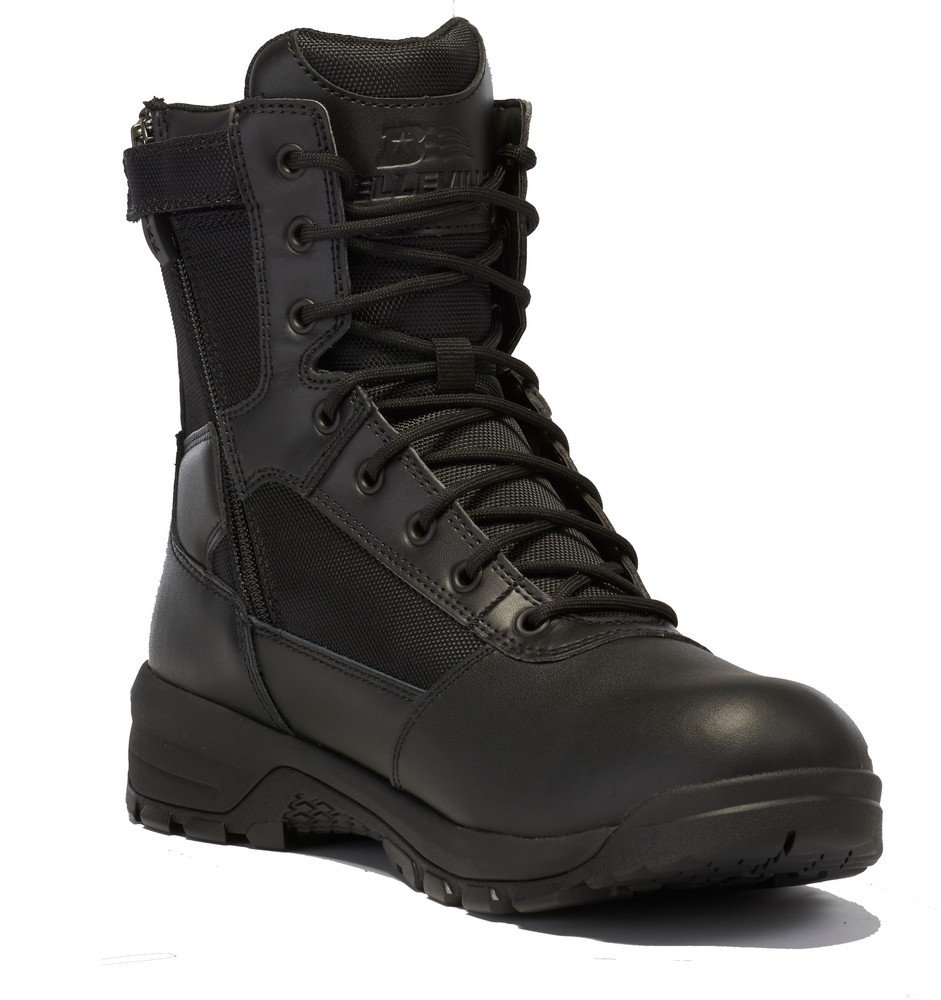 Bota táctica Belleville para hombre 8" punta de lanza punta compuesta cremallera lateral negra - Imagen 8 de 26