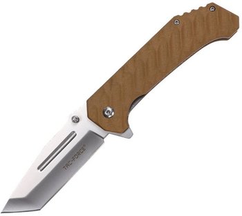 Tac Force A/O Folding Knife 3Cr13MoV Steel Blade Brown G10 Handle - TF-2012BN