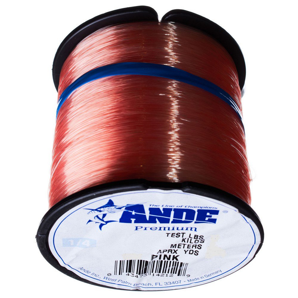 Ande Premium Monofilament Size 1/4 Fishing Line Spool Pink