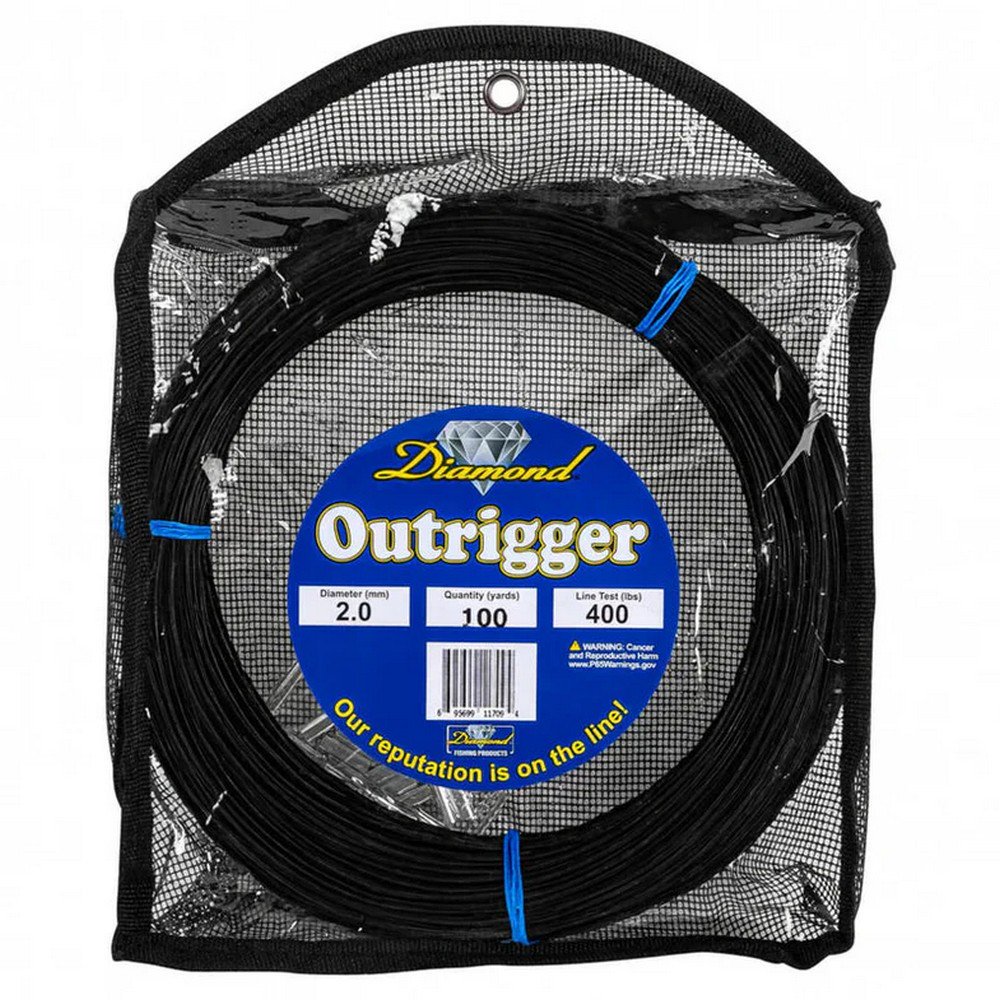Diamond Fishing Outrigger Line Kit 400 lb Mono 50 Yard 10 Sleeves