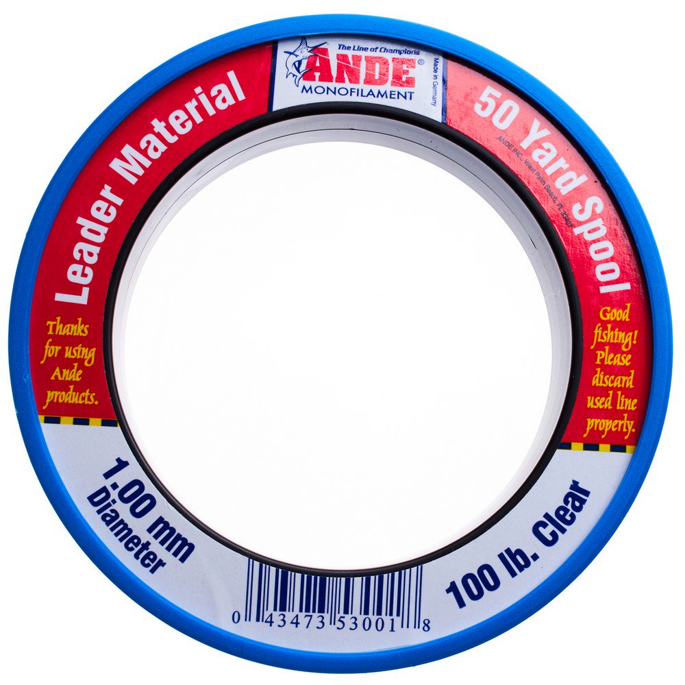 Ande Premium Monofilament Leader Line 50 Yard Spool Clear