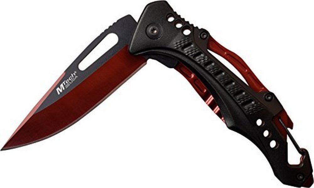 MTech Linerlock A/O Folding Pocket Knife Auminum Handle Red – MT-A705G2-RD