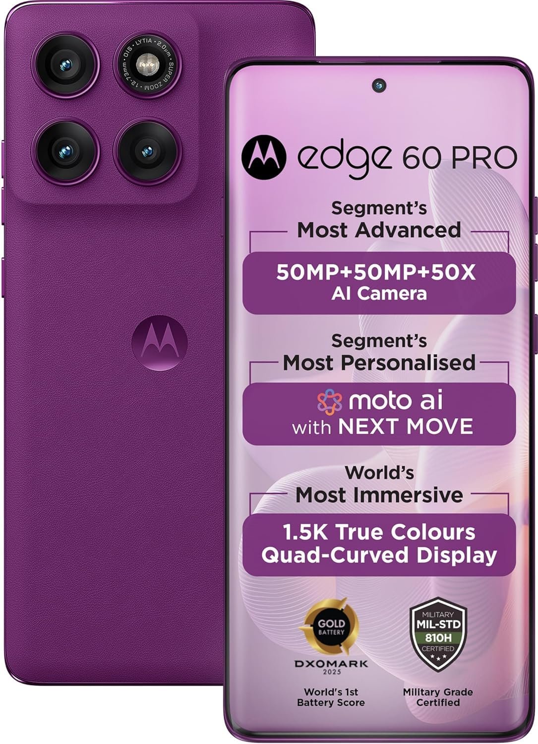 Motorola Edge 60 Pro 5G (Tmobile Mint Tello & Global) 6.7" P-OLED 12+512GB NEW - Picture 5 of 5