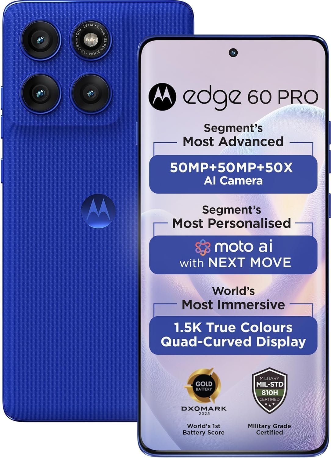 Motorola Edge 60 Pro 5G (Tmobile Mint Tello & Global) 6.7" P-OLED 12+512GB NEW - Picture 3 of 5