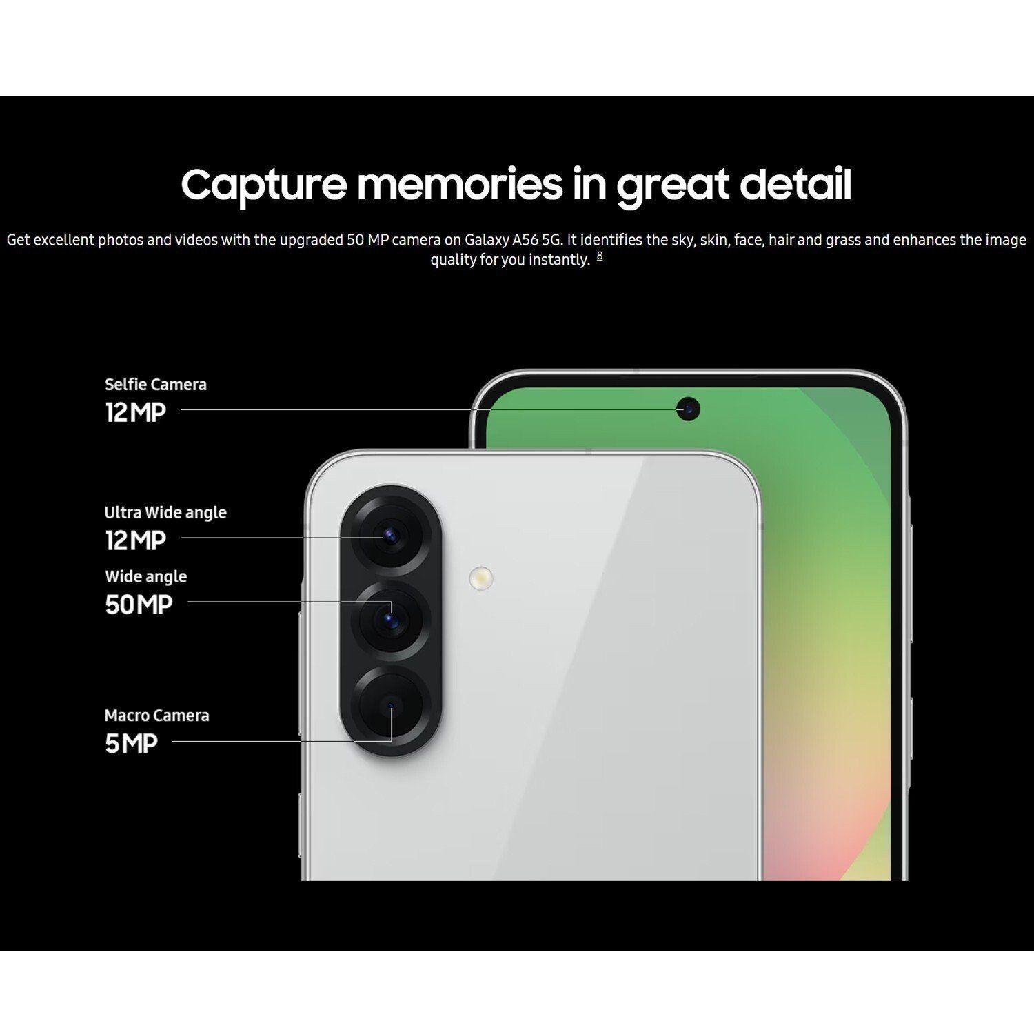 Samsung Galaxy A56 5G (SM-A566) GSM (kein CDMA) entsperrt 6,7" 50MP (256+12GB) NEU - Bild 6 von 12