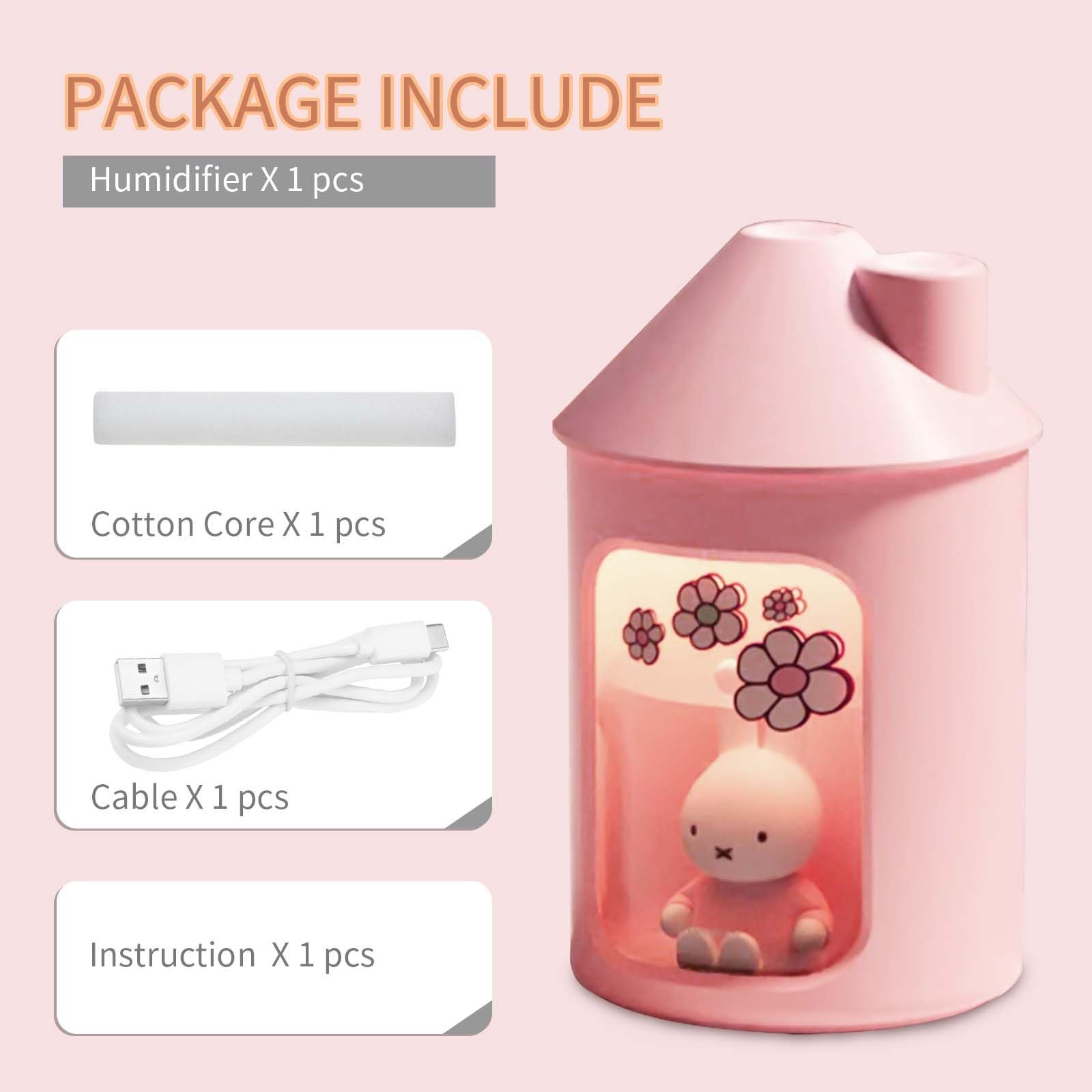 Ultrasonic Cool Mist Humidifier for Bedroom, Night Light, 450 mL- Miffy Mipow - Picture 18 of 25