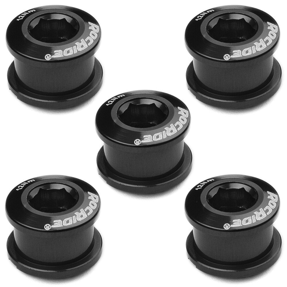RocRide Single Chainring Bolts in Aluminum or Steel. Pack of 5.