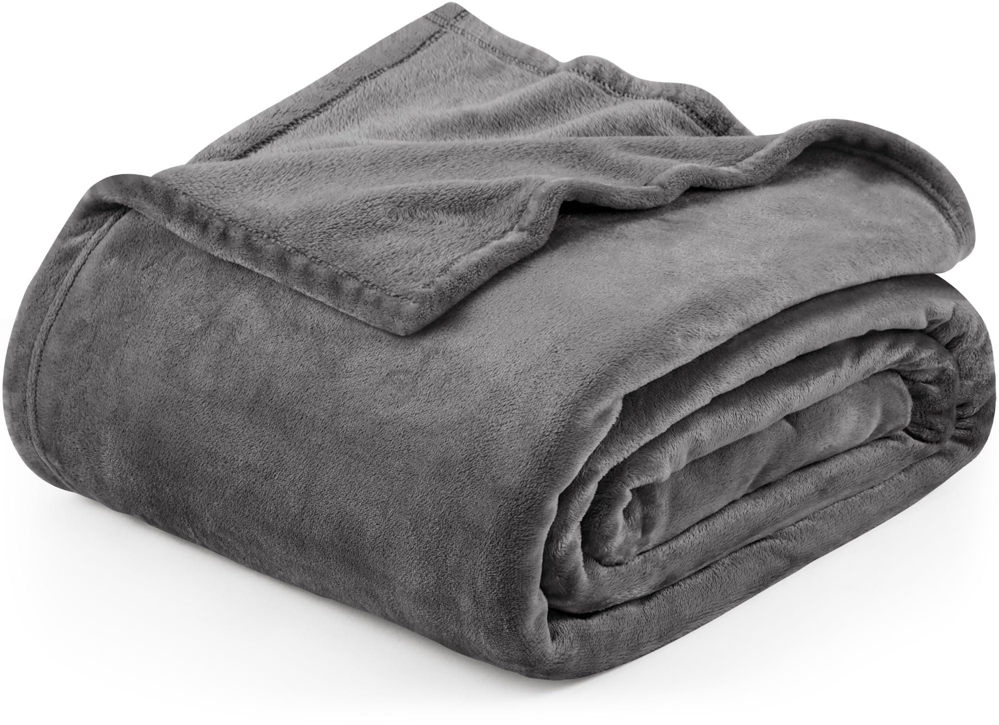 Utopia Bedding Cool Grey Fleece Blanket King Size Lightweight Fuzzy Soft…