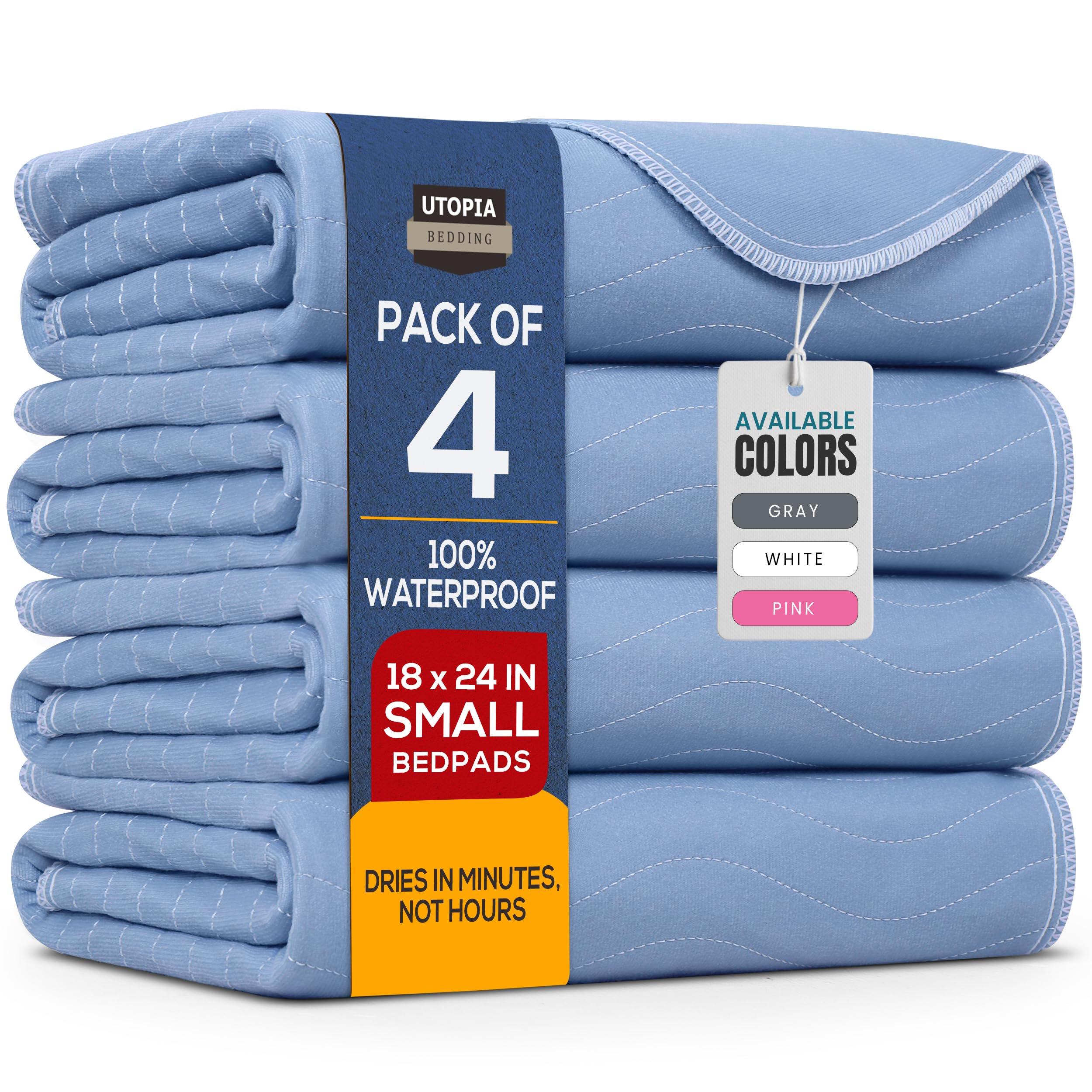 Utopia Bedding Washable Underpads, Waterproof Reusable Heavy Absorbency…