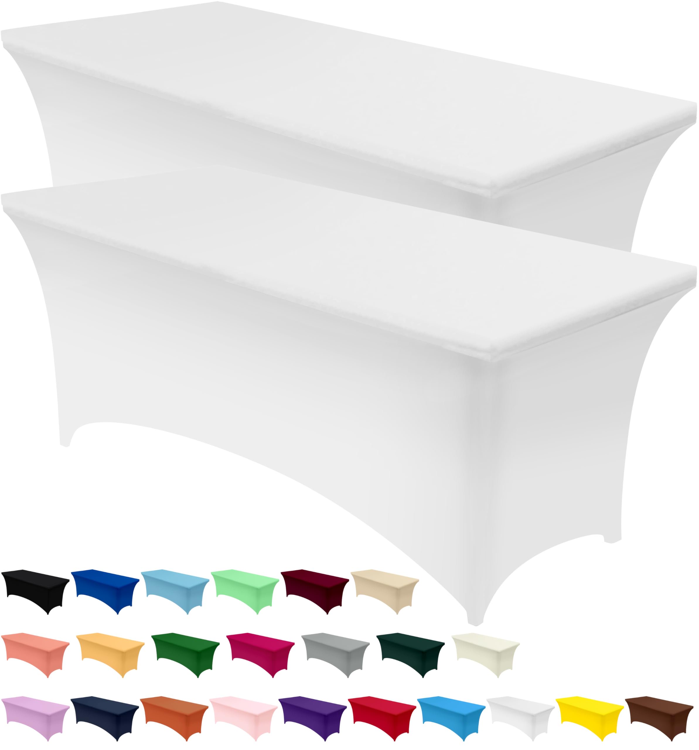 Utopia Kitchen Spandex Tablecloth 10 Pack [6FT, Red] Tight, Fitted, Washable...